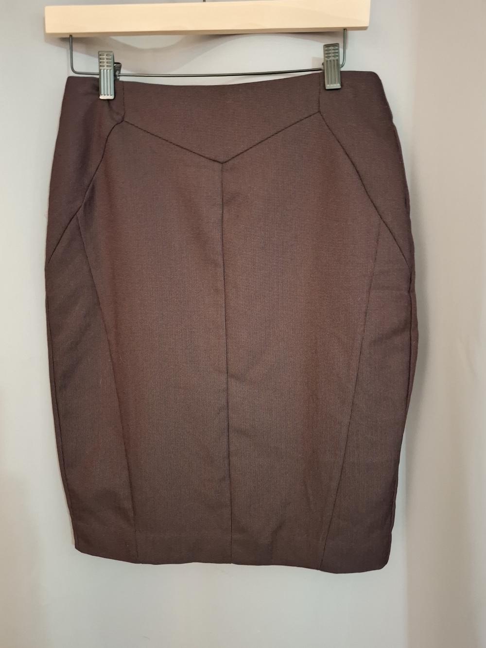 Worthington Brown Pencil Skirt with Tailored Seams